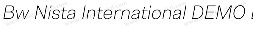 Bw Nista International DEMO Black字体转换